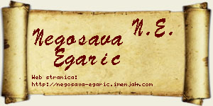 Negosava Egarić vizit kartica